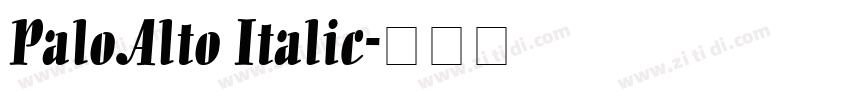 PaloAlto Italic字体转换